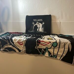 2 Great Condition Coach Disney Villains Black Clutch & Silk Scarf